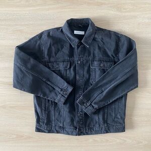 Men's Black Denim Jacket Size L
